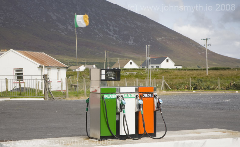 Petrol pumps on Achill Island, Co. Mayo.