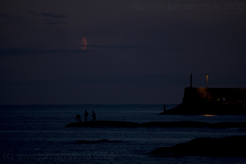 Fishermen at night in Spiddal, Co. Galway